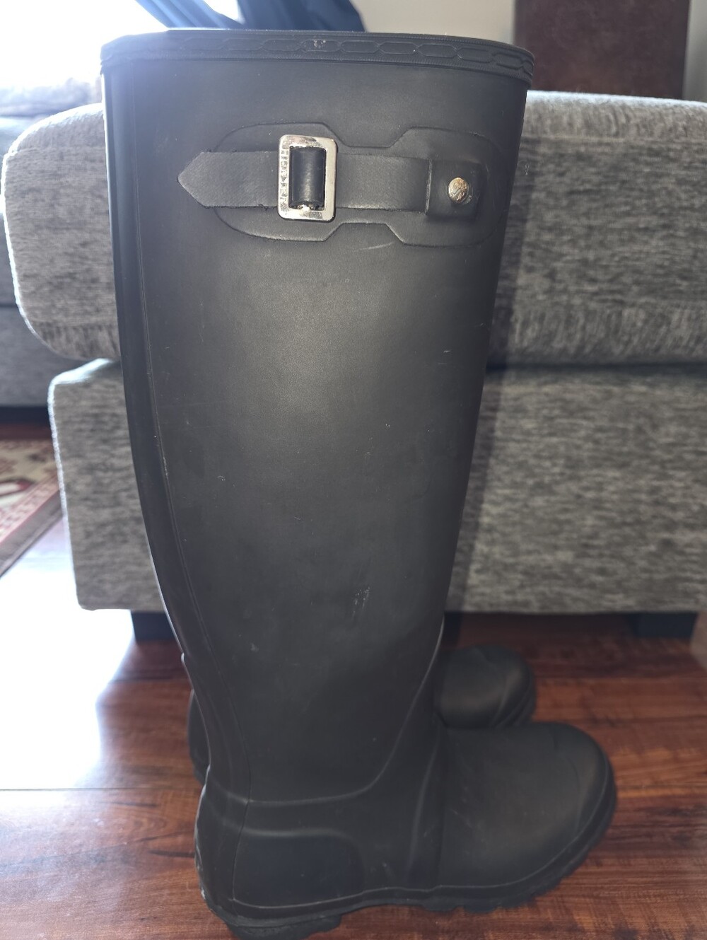 Hunter Women's Black Tall Rain Boots - Picture 6 of 9